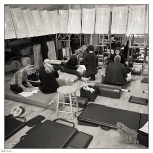 Teaching moment at the studio